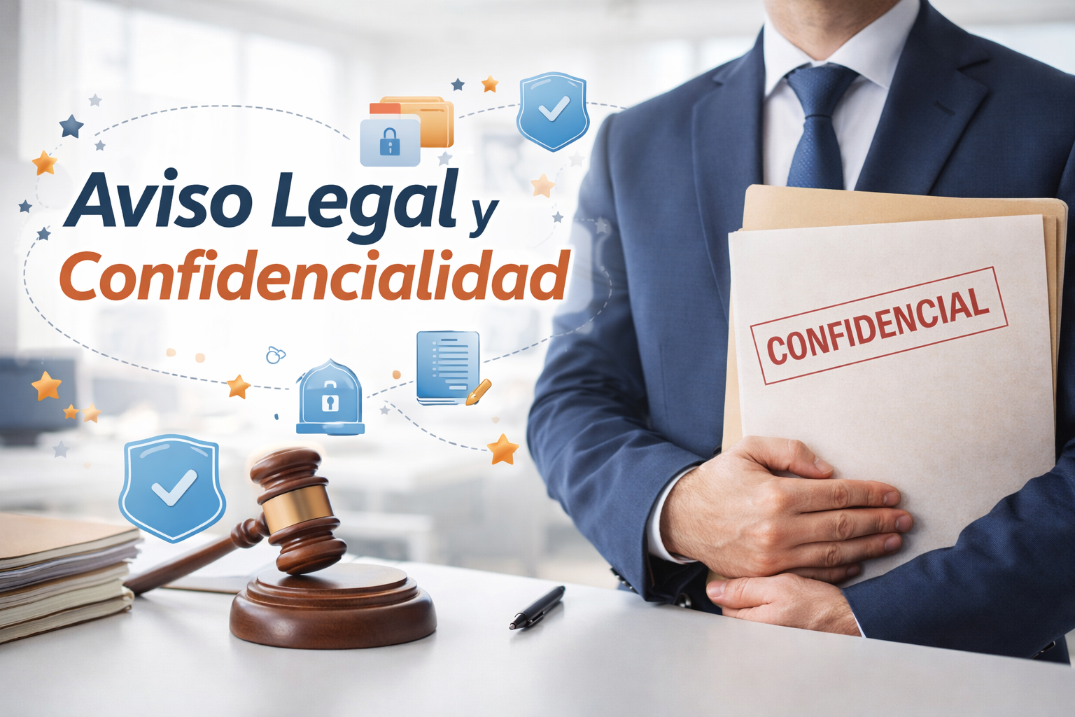 aviso legal y confidencialidad en estudio jurídico laboral para trabajadores en Chile
